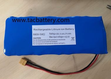 INR18650 ली-आयन बैटरी पैक 36V 10AH ईवी के लिए उच्च शक्ति डिस्कार्ज वर्तमान के साथ