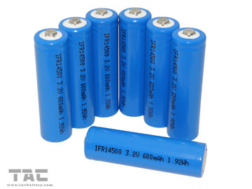 पोर्टेबल 3.2 वी LiFePO4 बैटरी 14500 500mAh सत्ता प्रकार ग्रिड स्थिरीकरण के लिए