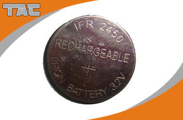 IOT डोमेन के लिए रिचार्जेबल लिथियम कॉइन सेल बैटरी LFR2450 80mAh 3.2V