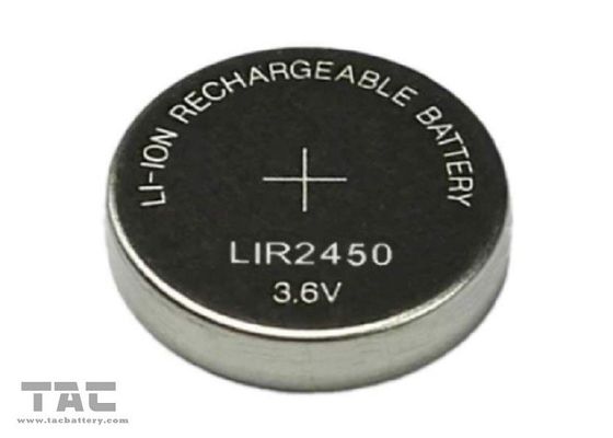 इलेक्ट्रॉनिक शब्दकोश के लिए लिथियम आयन LIR2450 3.6V 120mah बटन सेल