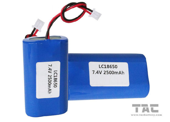 पीओपी-गन के लिए 18650 लिथियम आयन बेलनाकार बैटरी पैक 7.4V 2600 एमएएच पैक