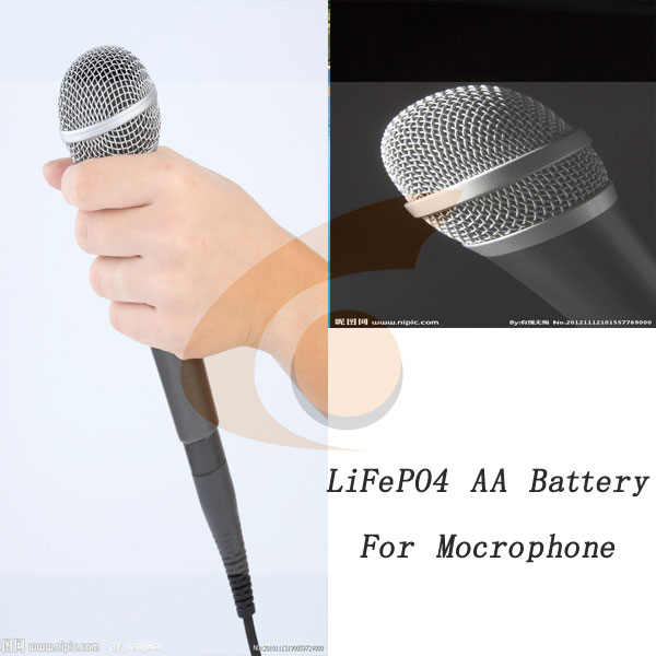 माइक्रोफोन के लिए LiFePO4 AA बैटरी