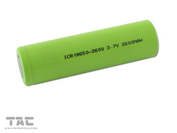 2600mAh लिथियम आयन बैटरी पैक हाई एनर्जी 3.7 ICR18650 फ्लैट टॉप
