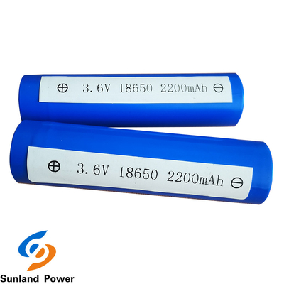 घरेलू उपकरणों के लिए ICR18650 3.7V 2200mah लिथियम आयन बेलनाकार बैटरी