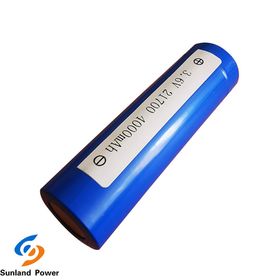 ब्लू लिथियम बेलनाकार बैटरी ICR21700 3.6V 4000mah USB 300 टाइम्स साइकिल लाइफ के साथ