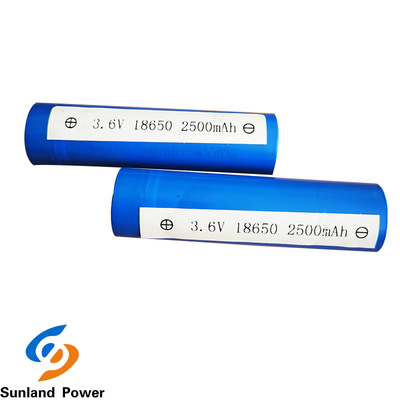 USB टर्मिनल के साथ लिथियम आयन बेलनाकार बैटरी ICR18650 3.6V 2500mah रिचार्ज करें