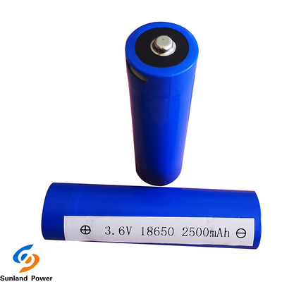 USB टर्मिनल के साथ लिथियम आयन बेलनाकार बैटरी ICR18650 3.6V 2500mah रिचार्ज करें