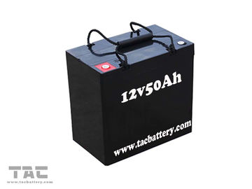 इलेक्ट्रिक बाइक ROHS और UL और CE के लिए ब्लैक 12V 50AH एजीएम ड्राई लीड एसिड कार बैटरी