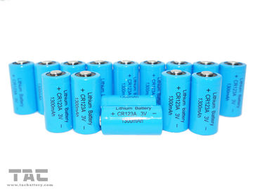 उच्च ऊर्जा घनत्व लिथियम बैटरी 3.0V 1300mAh CR123A फ्लैश लाइट