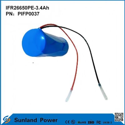 IFR26650PE-3.4Ah 3.2V LiFePO4 सौर प्रकाश के लिए बैटरी सेल फ्लैशलाइट चक्र जीवन 2000 बार