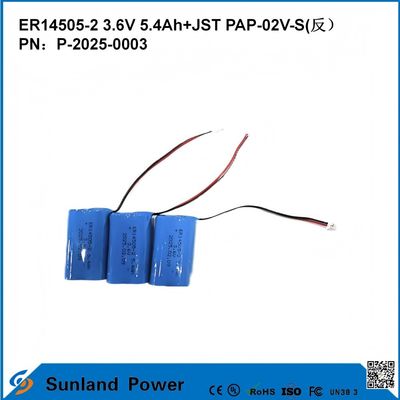 3.6V 5.4AH ER14505-2 प्राथमिक बैटरी उच्च और स्थिर ऑपरेटिंग वोल्टेज लंबी मजबूत जीवन