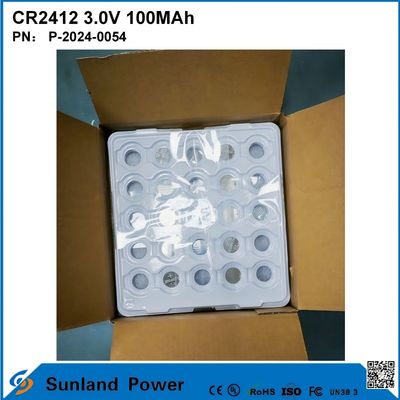 CR2412 3.0V 100MAH Li-MnO2 बैटरी लंबी मजबूत जीवन