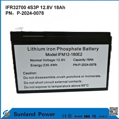 IFR32700 4S3P 12.8V 18Ah सौर बाढ़ प्रकाश के लिए उच्च चमकदार एलईडीएस उद्यान सौर रोशनी lifepo4 बैटरी