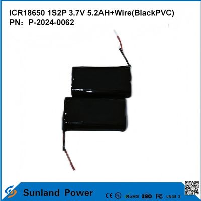 ICR18650-1S2P उच्च ऊर्जा घनत्व सुरक्षा के लिए बैटरी विभिन्न क्षेत्रों में बिजली उपकरण उपभोक्ता इलेक्ट्रॉनिक्स इलेक्ट्रिक वाहन