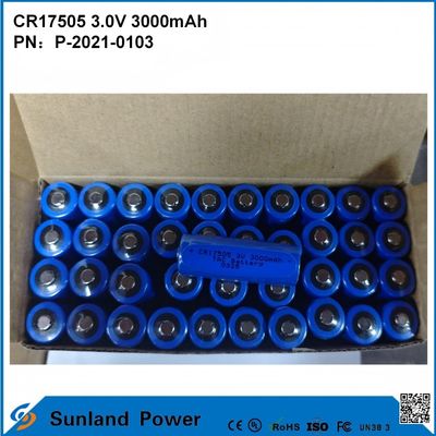CR17505 3.0V 3000mAh स्मार्ट उपकरणों के लिए चिकित्सा उपकरण परिवहन और रसद स्मार्ट फर्नीचर उच्च क्षमता स्थिर डिस्चार्ज प्रदर्शन वोल्टेज आउटपुट लंबी सेवा जीवन