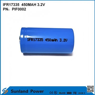 IFR17335 बैटरी 3.2V 450mah विभिन्न प्रकार के उपकरणों और परिदृश्यों के लिए उपयुक्त है, जिनमें शामिल हैंः डिजिटल उत्पाद प्रकाश उपकरण विद्युत उपकरण छोटे उपकरण ऊर्जा भंडारण प्रणाली