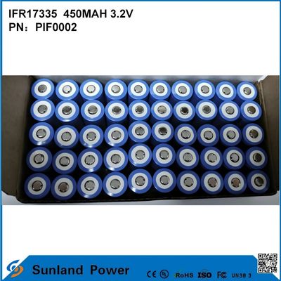 IFR17335 बैटरी 3.2V 450mah विभिन्न प्रकार के उपकरणों और परिदृश्यों के लिए उपयुक्त है, जिनमें शामिल हैंः डिजिटल उत्पाद प्रकाश उपकरण विद्युत उपकरण छोटे उपकरण ऊर्जा भंडारण प्रणाली
