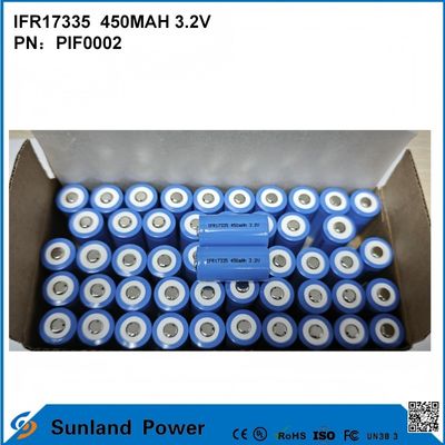 IFR17335 बैटरी 3.2V 450mah विभिन्न प्रकार के उपकरणों और परिदृश्यों के लिए उपयुक्त है, जिनमें शामिल हैंः डिजिटल उत्पाद प्रकाश उपकरण विद्युत उपकरण छोटे उपकरण ऊर्जा भंडारण प्रणाली