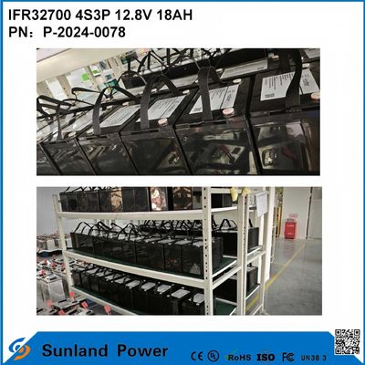 IFR32700 4S3P 12.8V 18Ah सौर बाढ़ प्रकाश के लिए उच्च चमकदार एलईडीएस उद्यान सौर रोशनी lifepo4 बैटरी