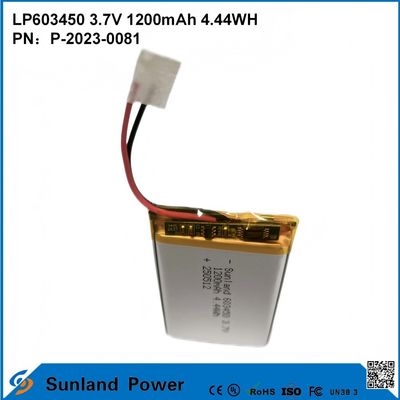 GP603450 उपभोक्ता इलेक्ट्रॉनिक्स और चिकित्सा अनुप्रयोगों के लिए सेल 1200mAh 3.7V UL & UN38.3 स्टॉक में प्रमाणित और अनुकूलन योग्य