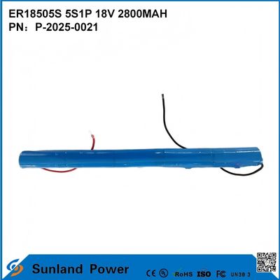 ER18505S 5S1P 18V 2800MAH उच्च तापमान प्रतिरोधी, उच्च क्षमता बैटरी