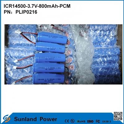 ICR14500-3.7V-800mAh-PCM बैटरी एलईडी लाइट्स के लिए लागू डिजिटल उत्पाद स्मार्ट होम डिवाइस वायरलेस माउस इलेक्ट्रिक टूथब्रश रेजर