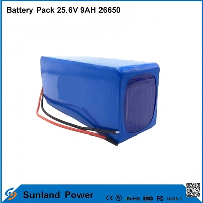 लिथियम आयन मोटरसाइकिल बैटरी LiFePO4 बैटरी पैक 25.6V 9AH 26650