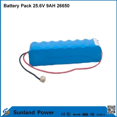लिथियम आयन मोटरसाइकिल बैटरी LiFePO4 बैटरी पैक 25.6V 9AH 26650