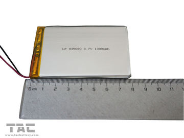 GSP035080 3.7 v 1300mAh बहुलक लिथियम आयन बैटरी मोबाइल फोन, नोटबुक पीसी के लिए