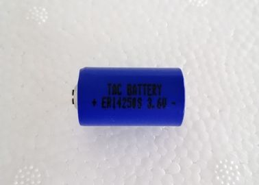 उच्च तापमान बैटरी के लिए ER14250 3.6V लिथियम बैटरी 1 / 2AA Li-Soci2 800mAh