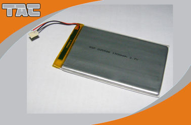 विद्युत खिलौने के लिए पीसीबी के साथ पॉलिमर लिथियम आयन बैटरी जीएसपी035088 3.7 वी 1500 एमएएच