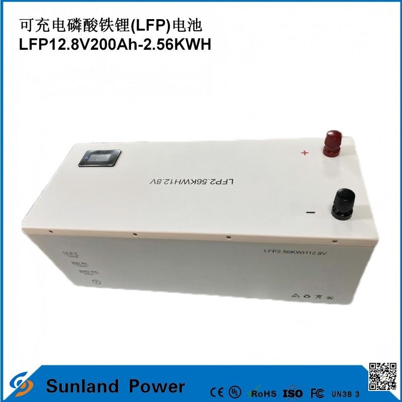 12V 200AH LiFePO4 बैटरी UN38.3 MSDS UL1642 प्रमाणपत्र के साथ निरंतर भार 100A एलसीडी डिस्प्ले