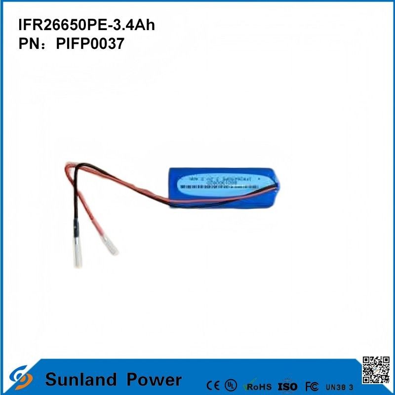 IFR26650PE-3.4Ah 3.2V LiFePO4 सौर प्रकाश के लिए बैटरी सेल फ्लैशलाइट चक्र जीवन 2000 बार
