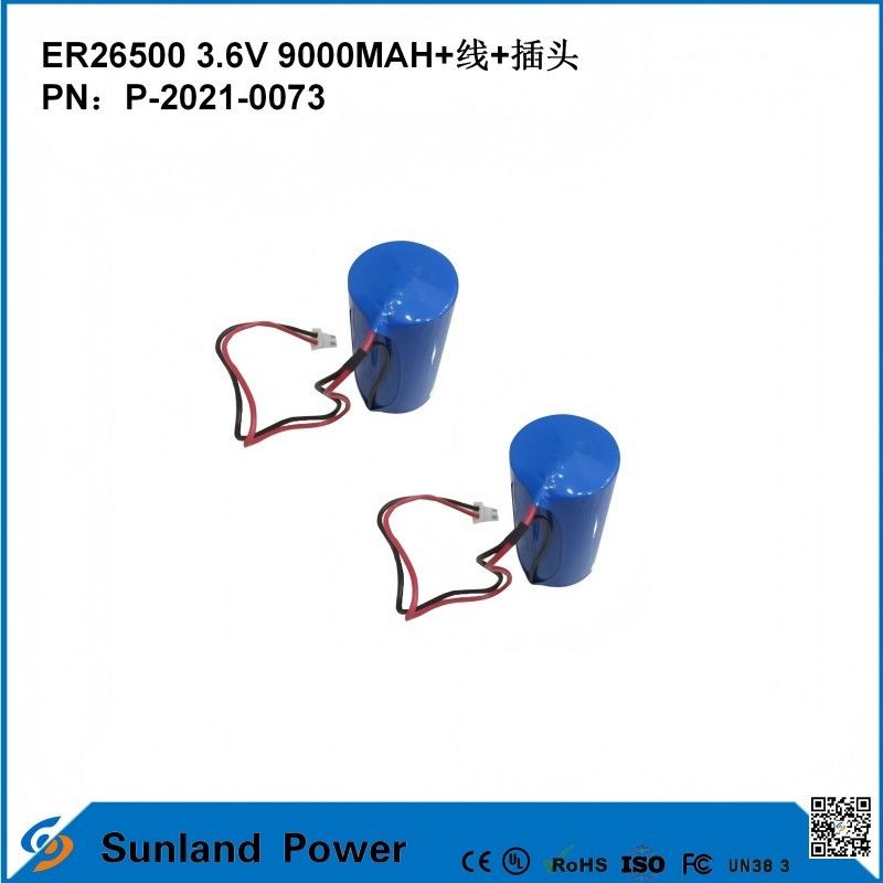 3.6V 9AH ER26500 प्राथमिक बैटरी उच्च और स्थिर ऑपरेटिंग वोल्टेज लंबी मजबूत जीवन