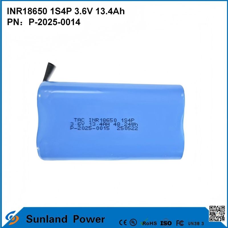 INR18650 1S4P3.6V 13.4Ah उच्च क्षमता और उच्च वोल्टेज का सही संयोजन