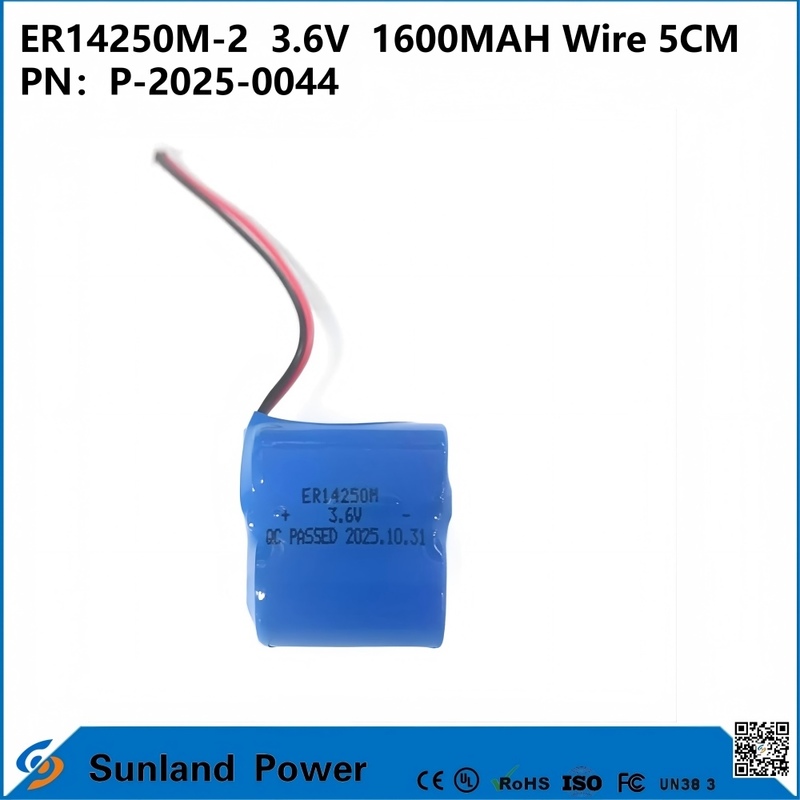 ER14250M-2 3.6V 1600MAH Wire 5CM Battery Can Be Used In Instruments, The Internet Of Things , Wireless Communication, Medical Electronic Equipment, And More.