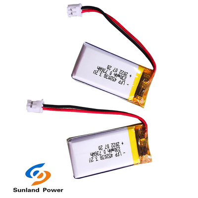 LP0452038 3.2V 230mAh पॉलिमर लिथियम आयन बैटरी LiFePo4 रिचार्जेबल