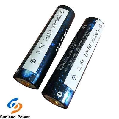 USB टर्मिनल के साथ OEM बेलनाकार ली आयन बैटरी ICR18650 3.6V 3350mah;
