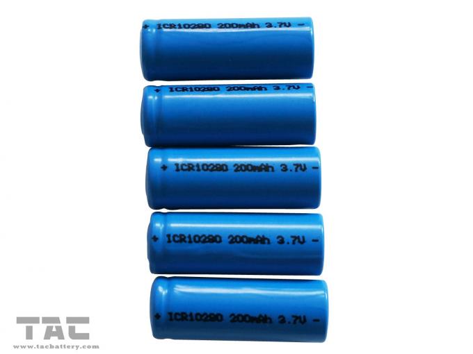 3.7V लिथियम आयन बेलनाकार बैटरी ICR10280 200mAh