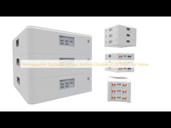 रिचार्जेबल स्टैकेबल लिथियम बैटरी टिकाऊ 51.2V 50Ah घर के लिए