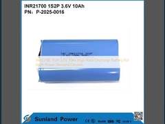 INR21700 1S2P 3.6V 10Ah उच्च-दर डिस्चार्ज बैटरी उच्च-शक्ति मांग उपकरणों के लिए