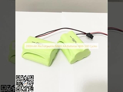 2000mAh रिचार्जेबल NiMH AA बैटरी 500 चक्रों के साथ