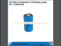 CR14250 3.0V 800MAH+1.75 वेल्डिंग सुई बैटरी