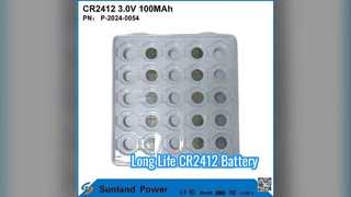 CR2412 बैटरी लंबे समय तक चलने वाली 3V 100MAH